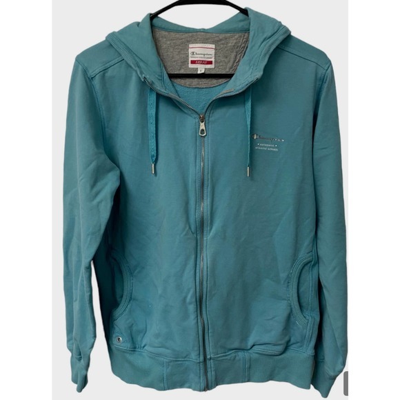 Champion Tops - Champion‎ Jacket Woman’s Large Teal Full Zip Fleeced Sweatshirt